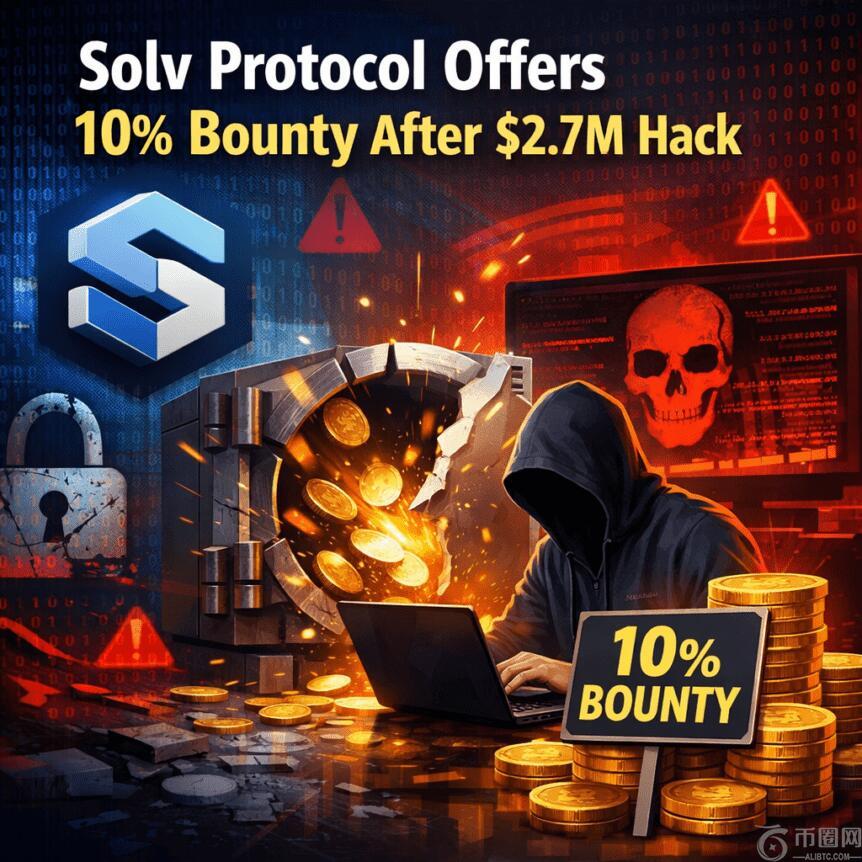 Solv Protocol遭盗270万美元后提供10%赏金