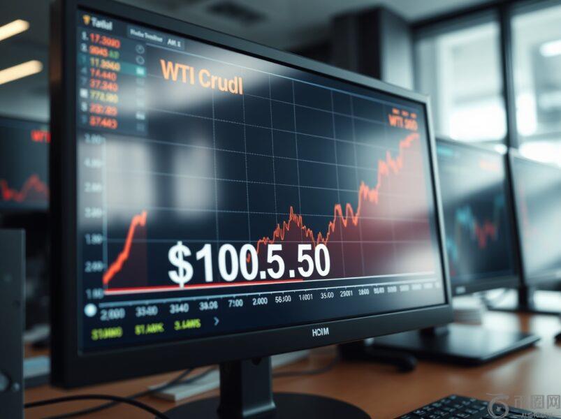 WTI原油飙升至100.50美元上方，中东冲突致全球燃料供应链瘫痪。