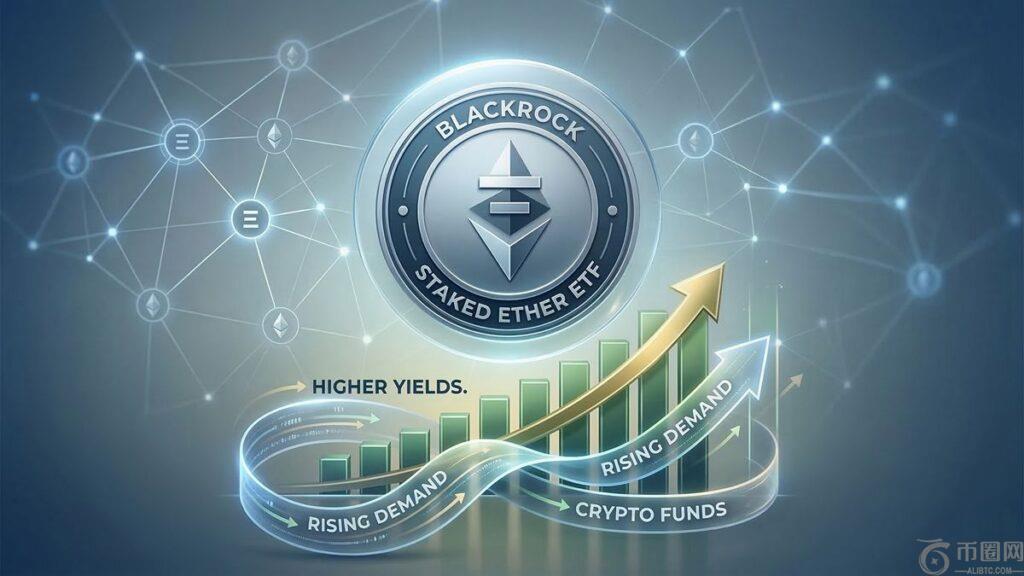 贝莱德推出以太坊质押ETF，迎合加密基金日益增长的高收益需求。