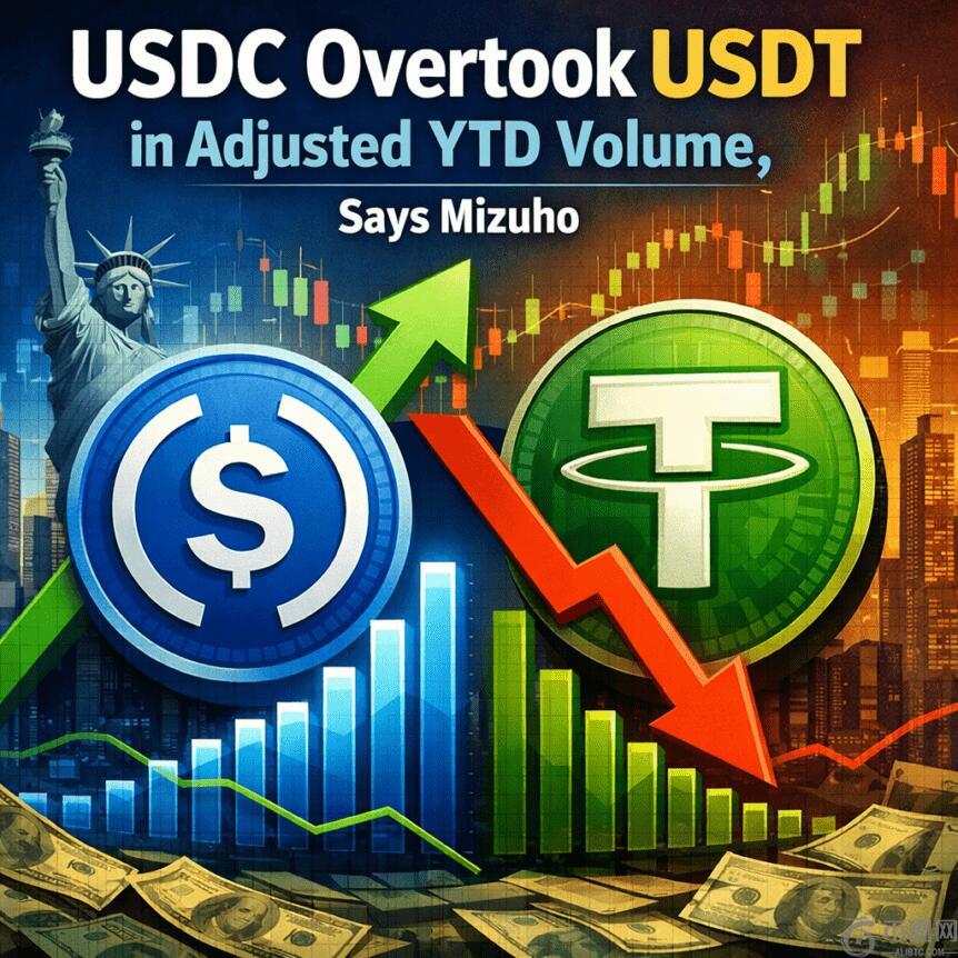 美元稳定币USDC年迄今调整交易量已超越USDT