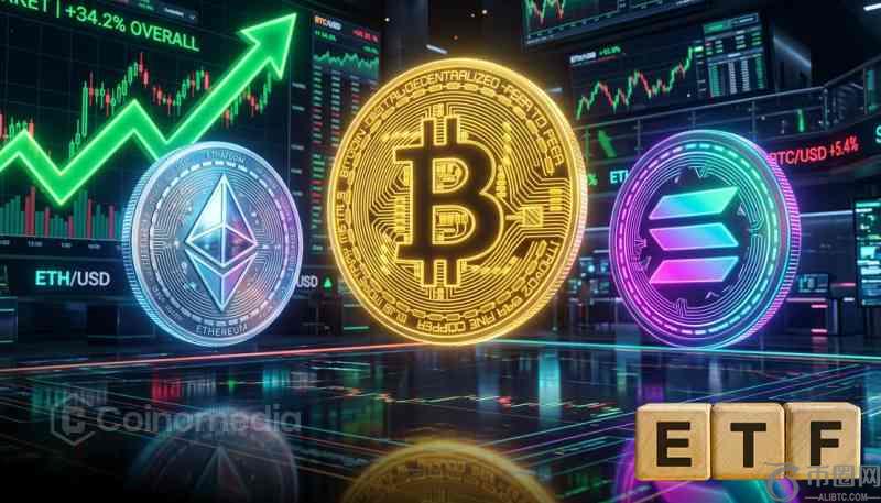 加密货币ETF资金流入增加，比特币、以太坊及Solana受追捧