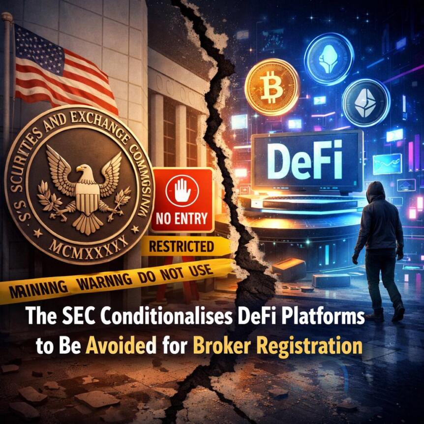 美证监会：暂避Broker注册，DeFi平台须谨慎。