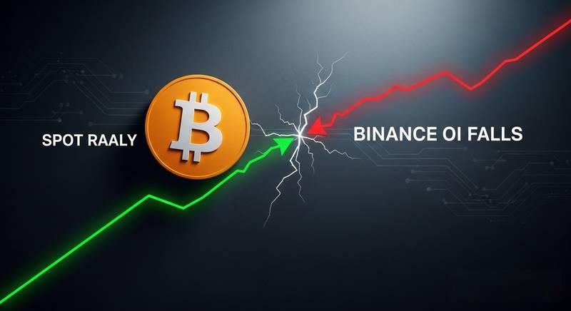 比特币现货主导上涨 币安未平仓合约下降31%凸显健康走势