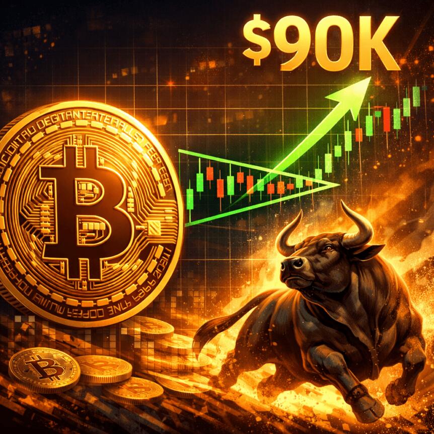 比特币现看涨图表形态，目标价位指向9万美元