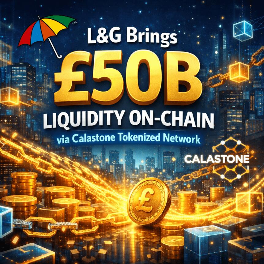 L&G通过Calastone代币化网络将500亿英镑流动性上链