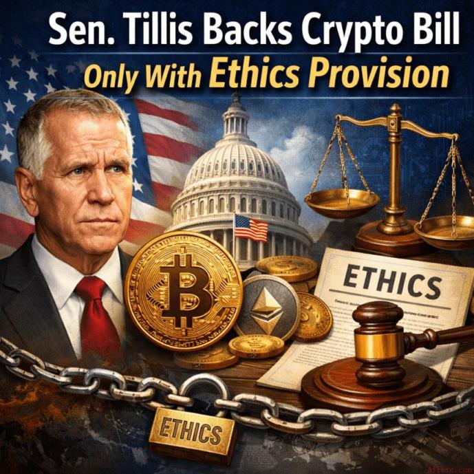 参议员蒂利斯仅支持包含道德条款的加密货币法案