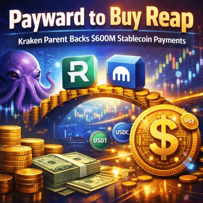 Kraken母公司支持6亿美元稳定币支付，Payward收购Reap加码布局