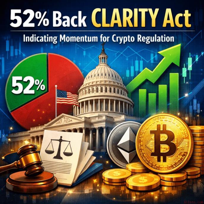 《澄清法案》获52%支持率，预示加密货币监管势在必行