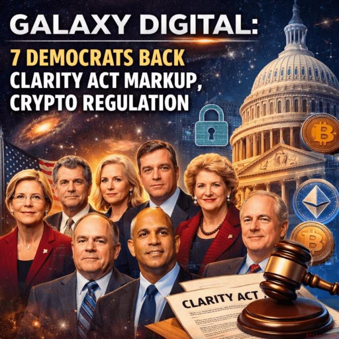 Galaxy Digital：七名民主党议员支持推进CLARITY法案审议，加密监管迈向新里程