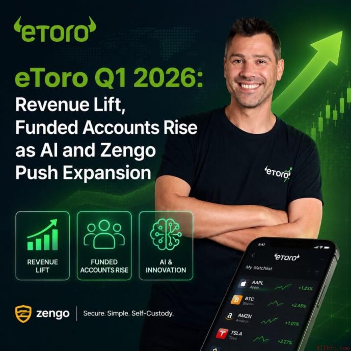 eToro 2026年第一季度：AI与Zengo驱动业务扩张，营收攀升、注资账户增长