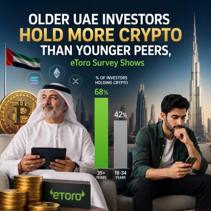 eToro调查显示：阿联酋年长投资者加密货币持有量超过年轻群体