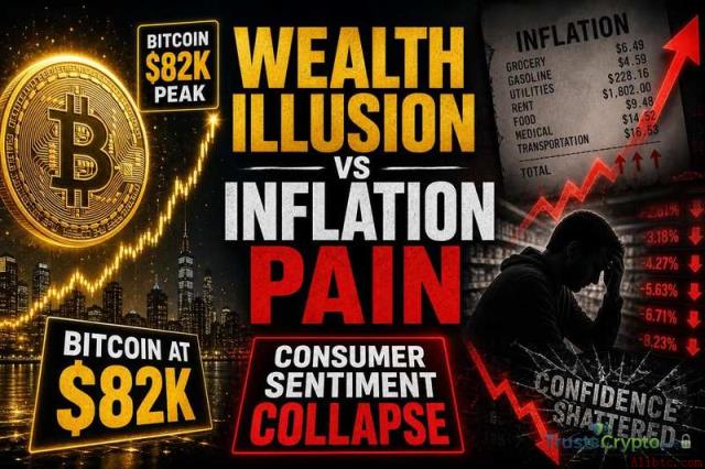 财富幻象与通胀之痛：比特币突破8.2万美元与消费者信心崩塌