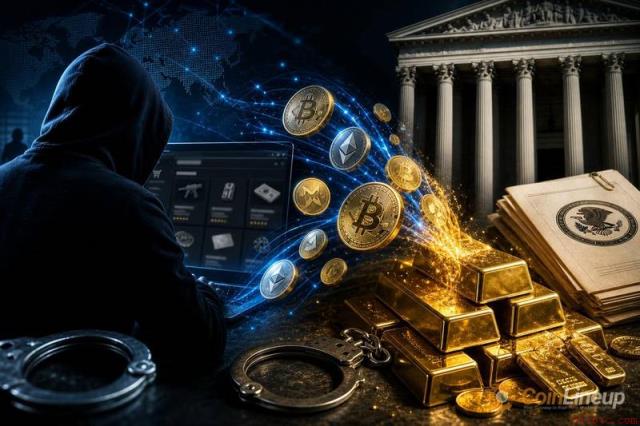 司法部指控"梦幻市场"管理员涉足加密货币洗钱及黄金交易