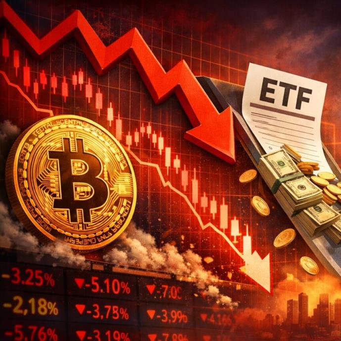 比特币价格今日下跌，ETF资金流出引发市场抛售