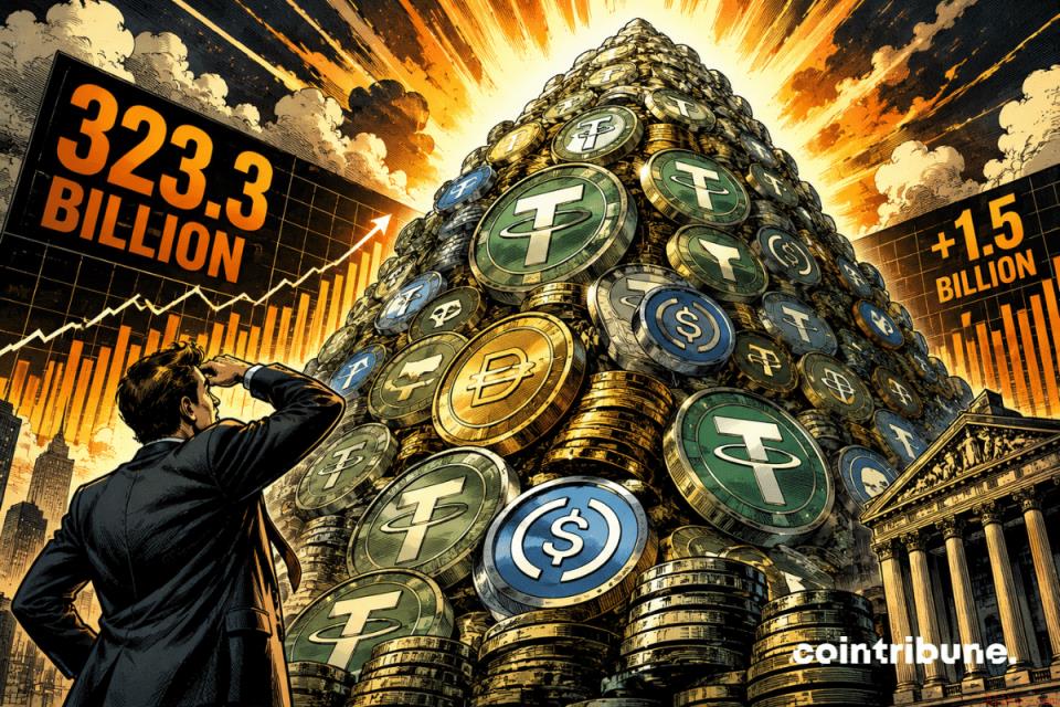 稳定币市值创下3233亿美元的历史新高