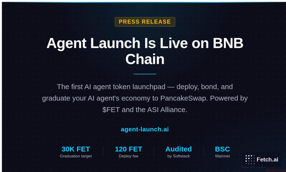 Fetch.ai推出AI自主经济体平台（5月20日）