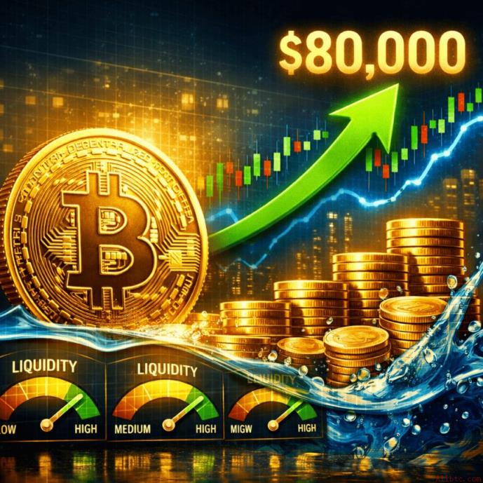 比特币流动性平衡暗示可能涨至8万美元