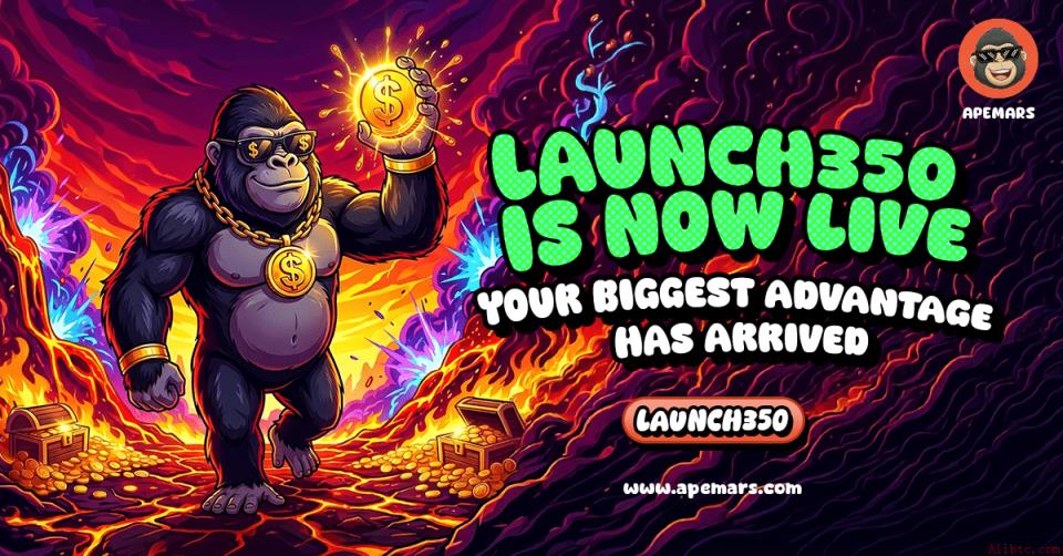 APEMARS加入最佳加密预售叙事：继Pepe与Shiba Inu大幅获利后推出LAUNCH350奖励