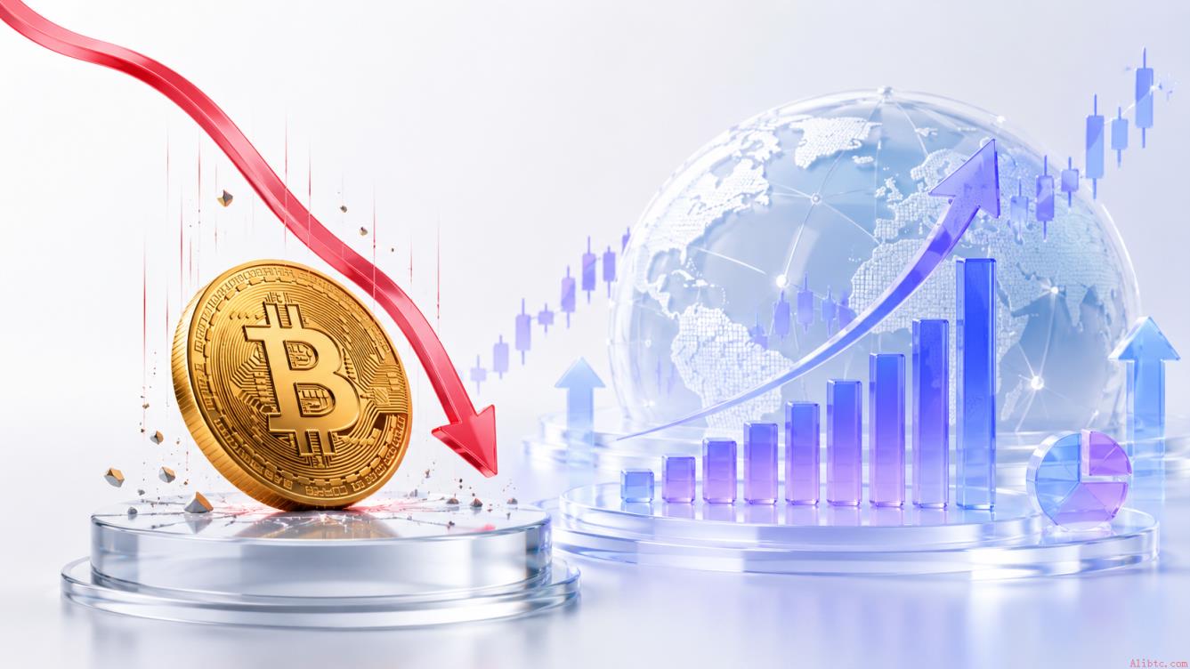 比特币跌破十月高点40%，全球股市反弹中黯然失色