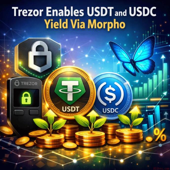 Trezor 通过 Morpho 实现 USDT 与 USDC 收益功能
