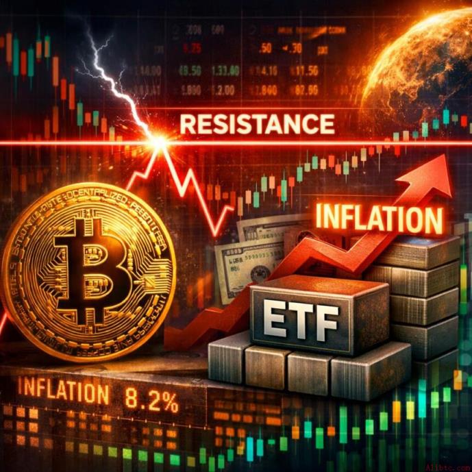 随着ETF和通胀指标定调市场情绪，比特币波动性逼近关键阻力位。