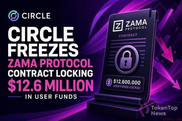 Circle冻结Zama协议合约，锁定1260万美元用户资金