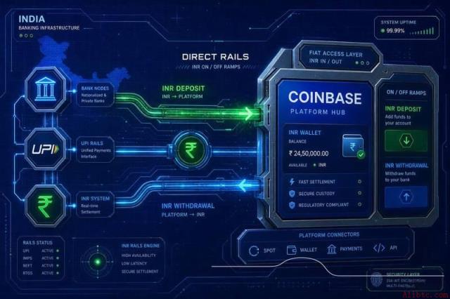Coinbase在印度推出直接卢比存取款通道