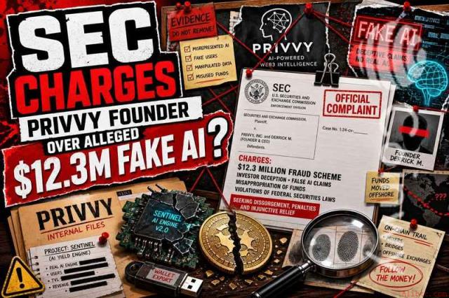 SEC指控Privvy创始人涉嫌1230万美元虚假AI加密骗局