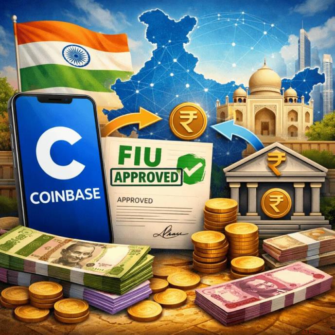Coinbase获印度金融情报机构批准 支持卢比银行转账服务