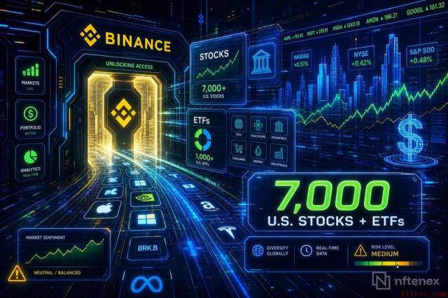币安将向用户提供7,000种美股和ETF产品。