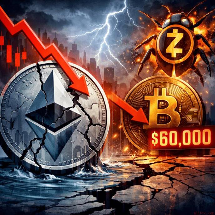 以太坊跌至13个月新低，受Zcash漏洞消息与比特币跌破6万美元影响