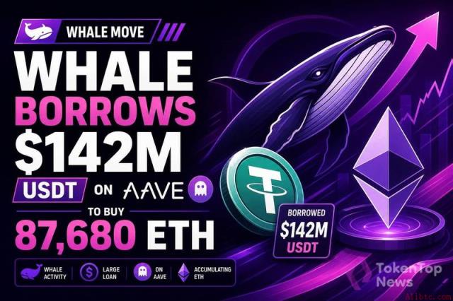 Whale在Aave借款1.42亿美元USDT，买入87680枚ETH