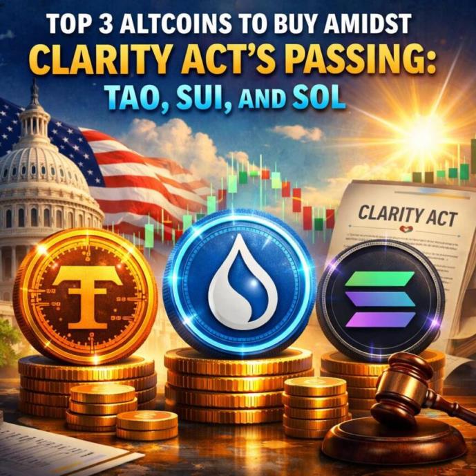 《CLARITY法案》通过后的三大潜力代币：TAO、SUI与SOL