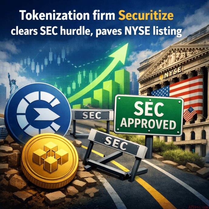 证券化公司Securitize通过SEC审查，为登陆纽交所铺平道路
