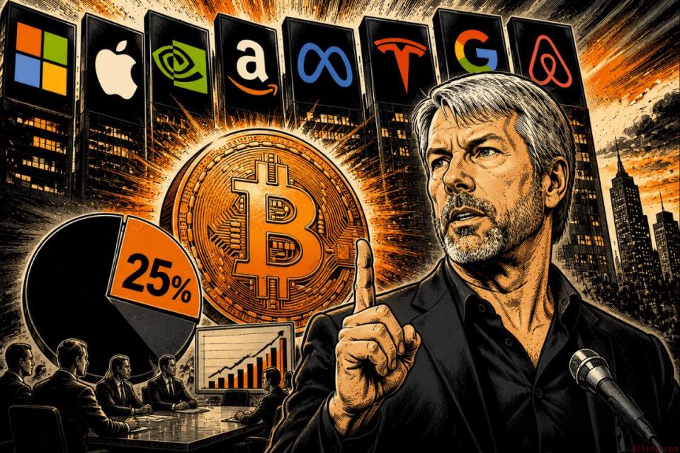 比特币：Saylor称Mag8公司中已有25%持有BTC