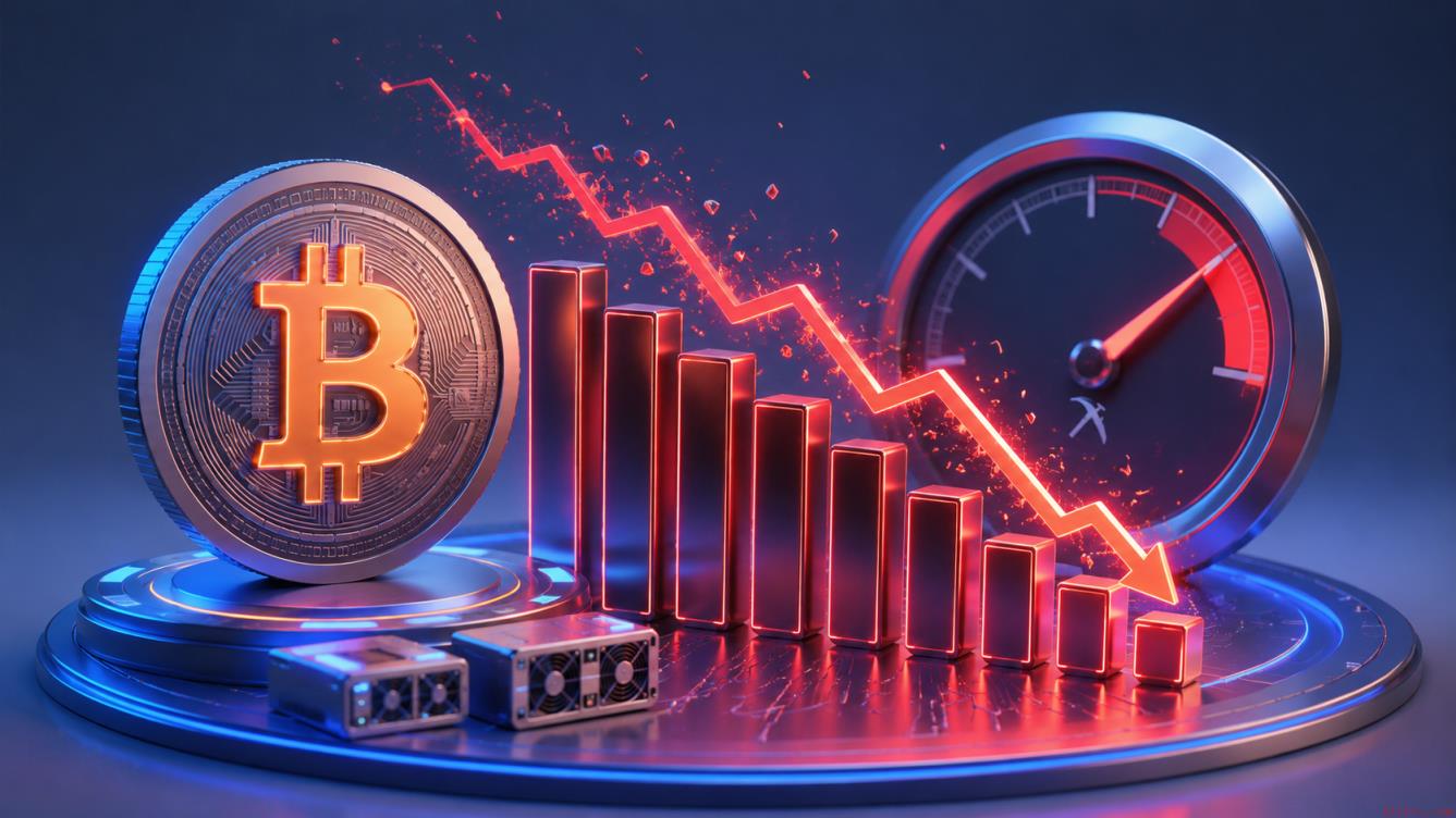 比特币挖矿难度下降10.09%，矿工利润空间收窄