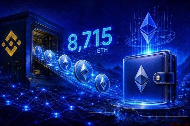 币安官网注册用户大额转出8715枚ETH或用于质押