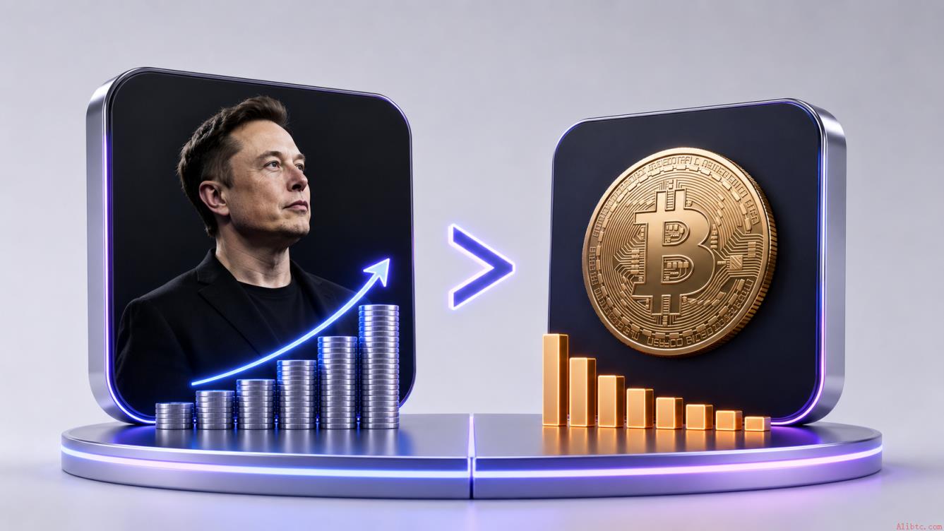 马斯克财富超越比特币总市值