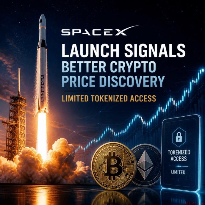 SpaceX发射预示加密货币价格发现更优，但代币化访问受限