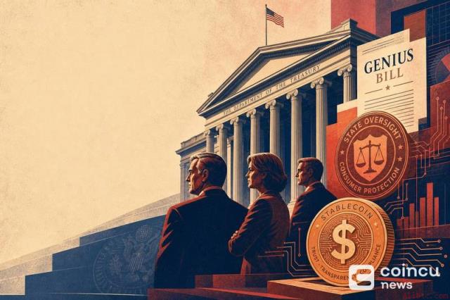参议员敦促财政部在GENIUS法案中保留各州稳定币监管权