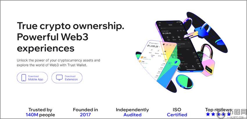 2. Trust Wallet:最适合初学者的加密货币钱包