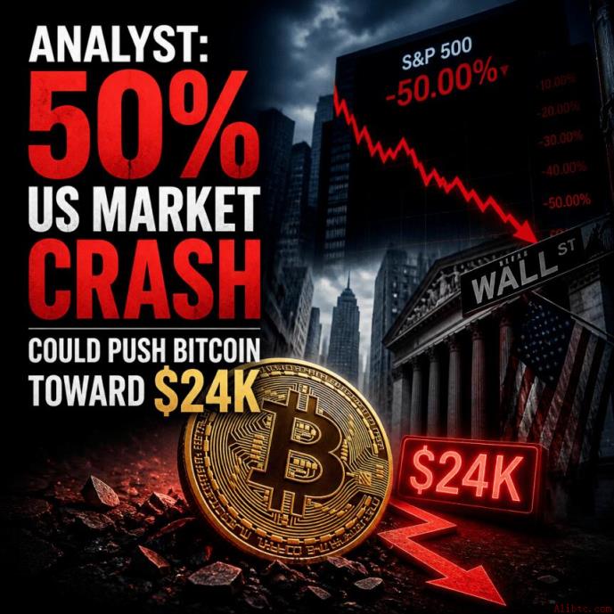 分析师：美股若暴跌50%，比特币或跌至2.4万美元
