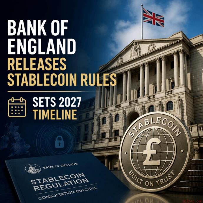 英国央行发布稳定币监管规则，设定2027年实施时间表