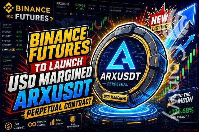 币安合约即将上线美元保证金ARXUSDT永续合约