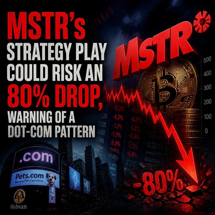 MSTR战略操作面临80%暴跌风险，警告重现互联网泡沫模式
