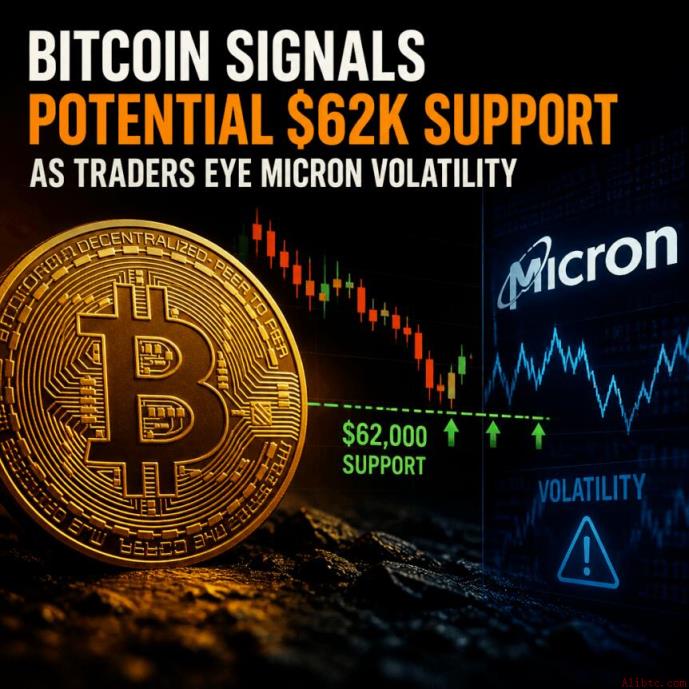 比特币信号显示6.2万美元潜在支撑，交易者关注美光波动