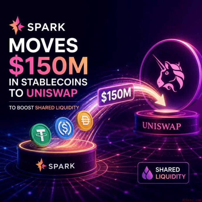 Spark在Uniswap v4部署1.5亿美元稳定币流动性，共享做市体系加速落地