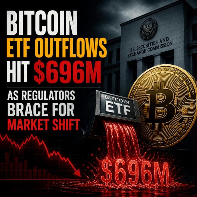 比特币ETF资金流出达6.96亿美元，监管机构严阵以待市场转变