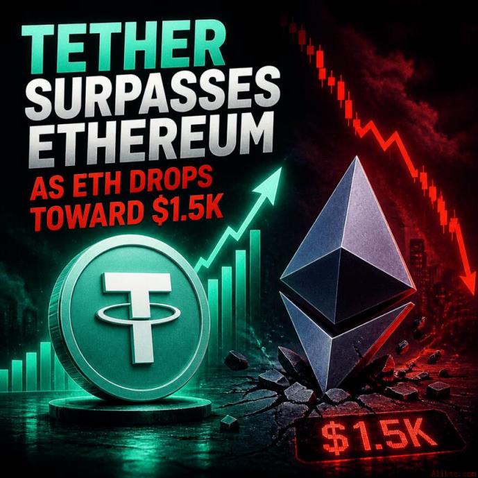 Tether市值超越以太坊，ETH跌向1500美元